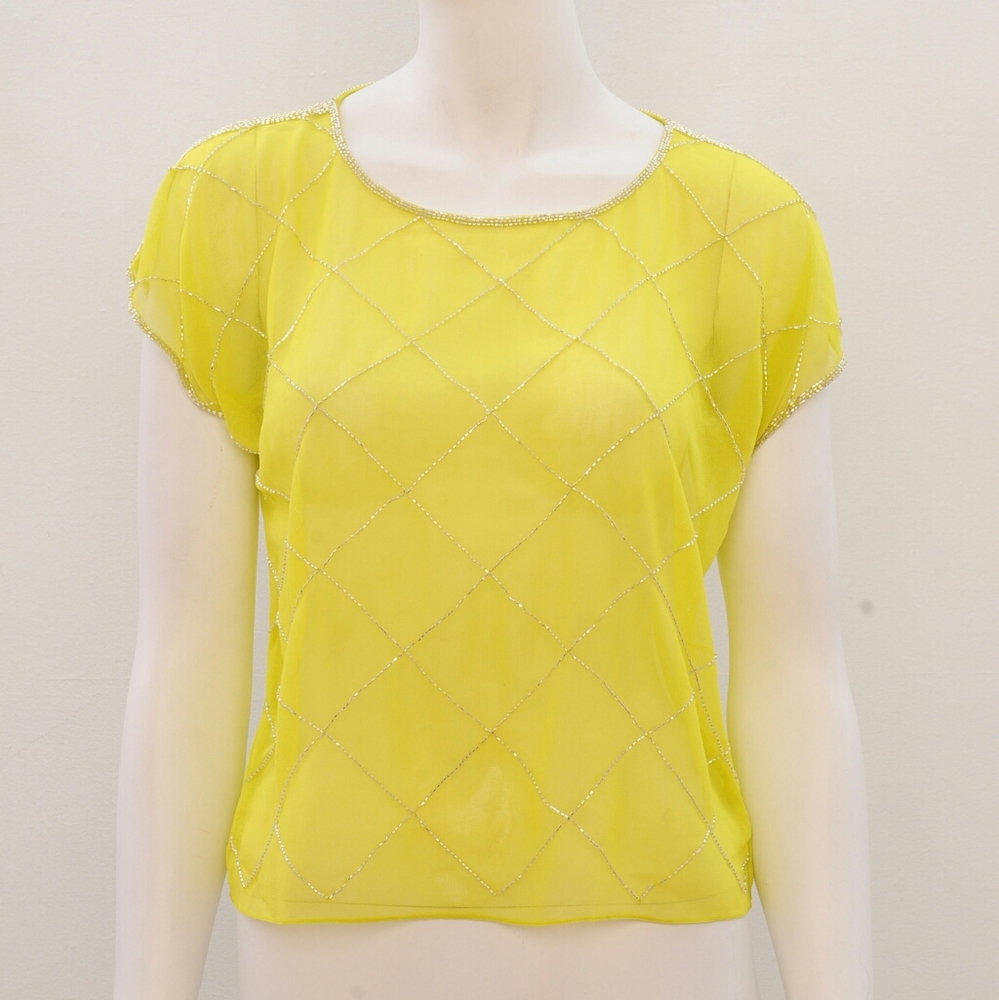 CHIFFON & SEQUIN TEE